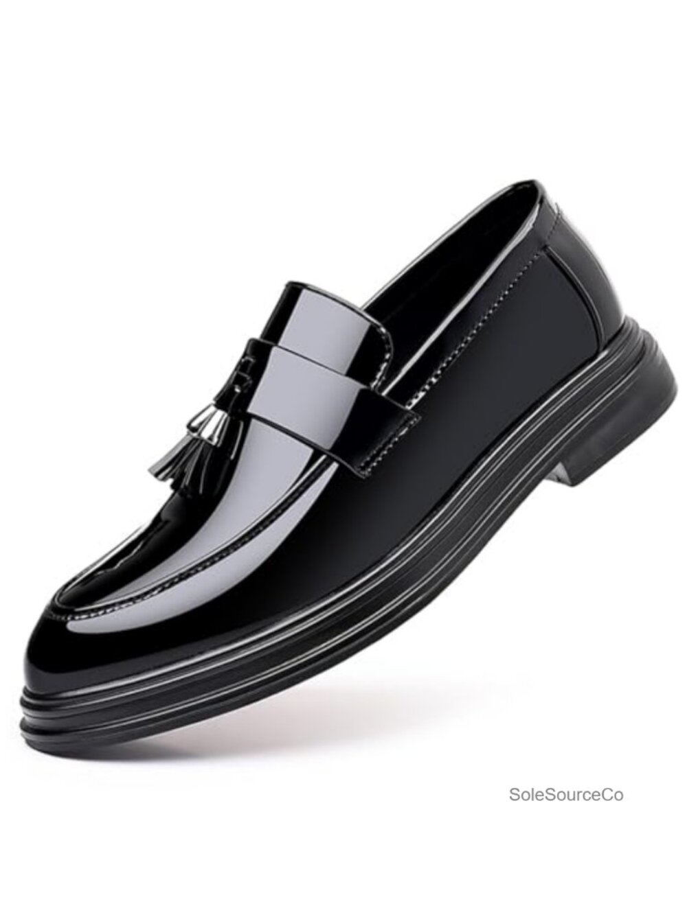 Mens Patent Leather Tassel Penny Loafers Slip On Dress Shoes Business